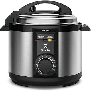 Panela pressão elétrica Electrolux capacidade 5L silenciosa, segura 9 travas, segurança timer feijão manter aquecido, alça antitérmica PCE20 inox 127v por Rita Lobo.