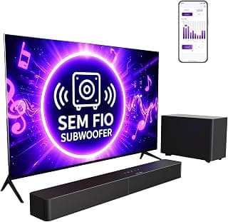 ULTIMEA Barra de Som com Sem Fio Subwoofer, 240 W, APP, Soundbar 2.1 Canais para Home Theater, Bluetooth 6.0, Graves Ajustáveis, VoiceMX e BassMX, HDMI, Poseidon M30 (modelo 2026)