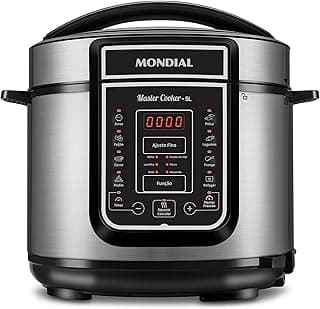 MONDIAL Panela de Pressão Digital, Master Cooker - 5L, 220V, Preto, 900W - PE-38