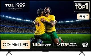 Smart TV TCL 65 Polegadas QLED Mini LED 4K C6K WiFi Bluetooth Google TV 4 HDMI 144Hz HDR10+ 65C6K